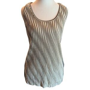 NWT Missoni Silver, Gold and Black Textured Tank Top
